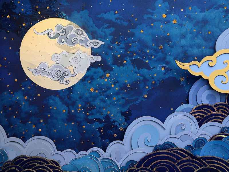 中秋传说故事绘画，中秋节传说故事绘画