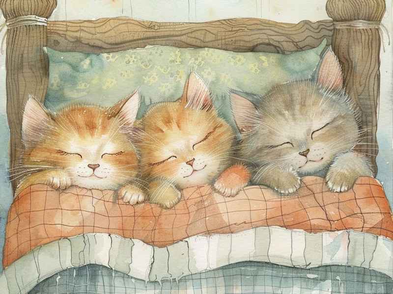 小猫睡前故事绘画图片(小猫睡前故事绘画图片三年级) 小猫睡前故事绘画图片(小猫睡前故事绘画图片三年级)