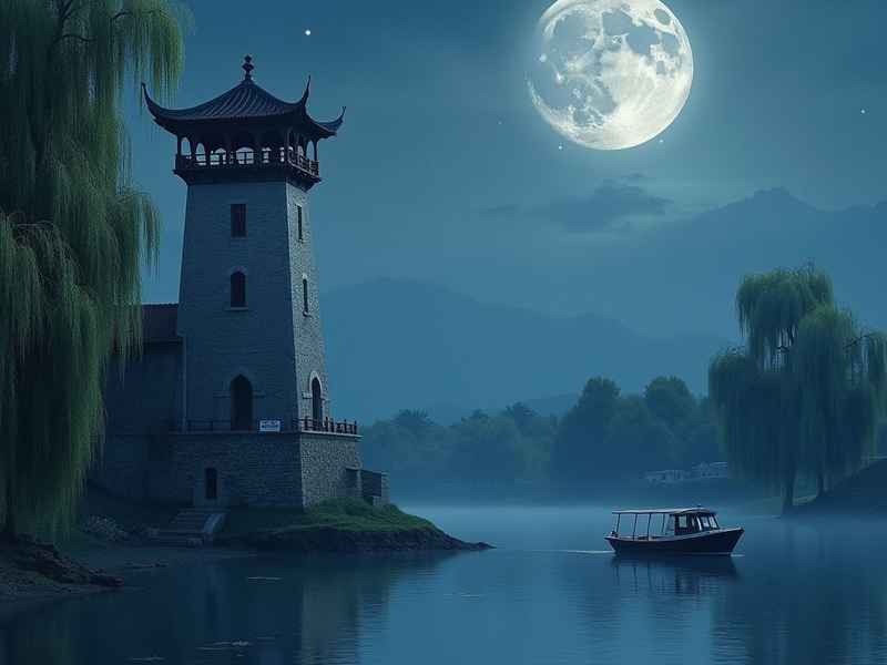 思念家乡的古诗或关于月亮的古诗配画，思念家乡的古诗或关于月亮的古诗配画图片