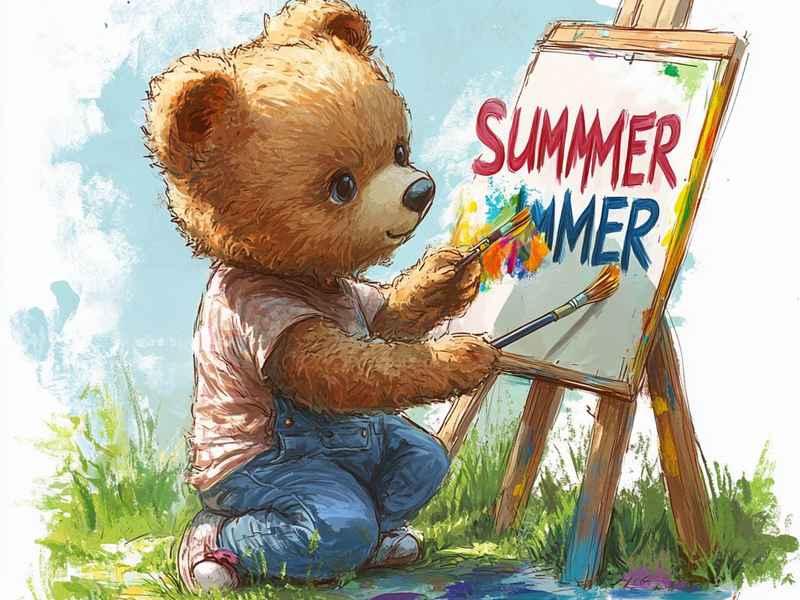夏天的故事绘画，夏天的故事绘画作品