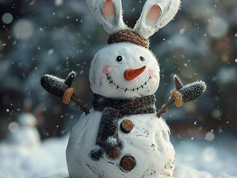雪人睡前爽文，雪人和兔子的睡前故事