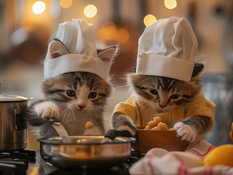 小猫做饭的故事（小猫做饭的故事视频）