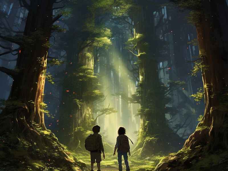 春天森林里的童话故事短篇 - 森林里的春天简笔画