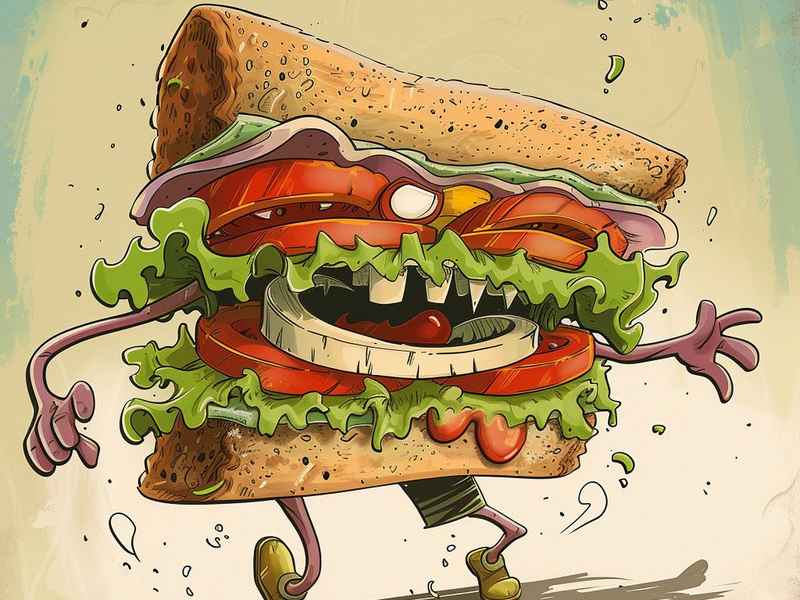 变成食物的童话故事 - 食物变成人的简笔画
