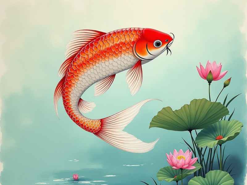 猫和鱼的故事简笔画；猫和鱼的故事简笔画彩色