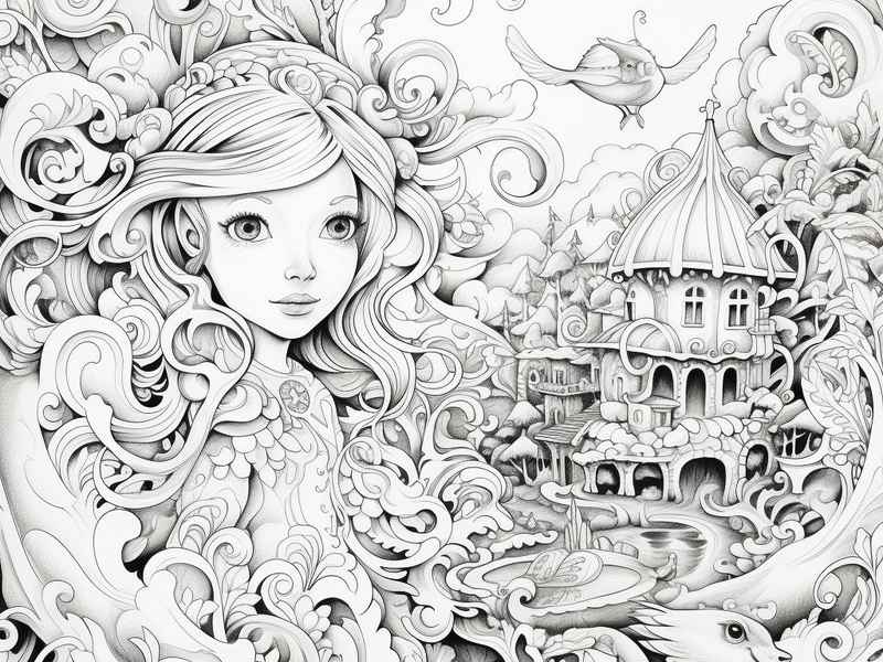 格林童话插画线稿、格林童话插画线稿图片 格林童话插画线稿、格林童话插画线稿图片