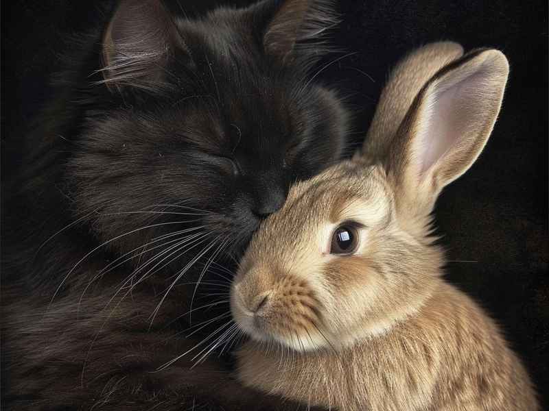 猫和兔子的童话故事、关于猫和兔子的故事
