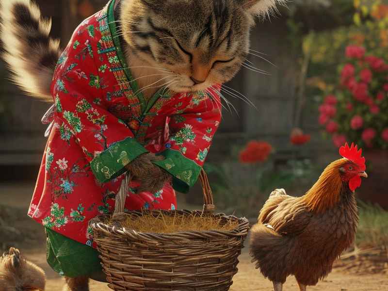 猫和鸡的童话故事，猫和鸡的寓言故事原文