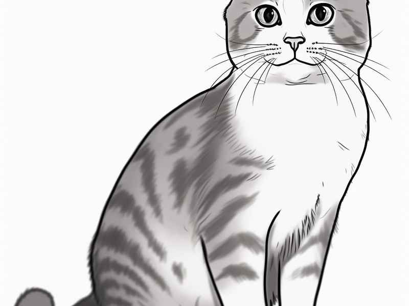 卡迪猫简笔画图片 卡迪猫简笔画图片彩色