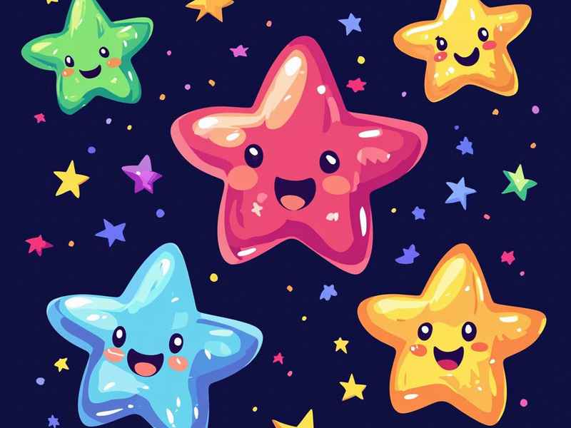 快乐的星星和月亮童话故事 - 快乐的小星星故事 快乐的星星和月亮童话故事 - 快乐的小星星故事