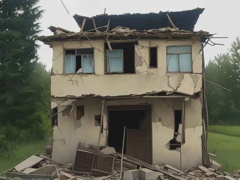 房子地震了儿童故事（地震房子塌了绘画）
