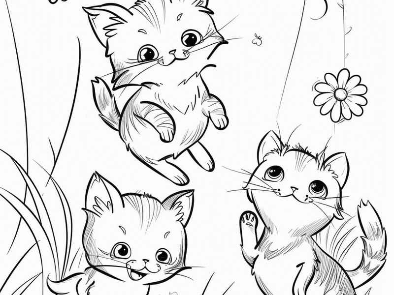 凯迪猫画画 凯迪猫的动作画 凯迪猫画画 凯迪猫的动作画