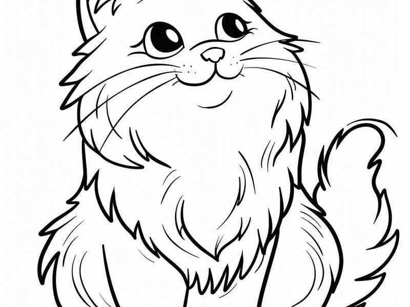 卡迪猫简笔画图片 卡迪猫简笔画图片彩色