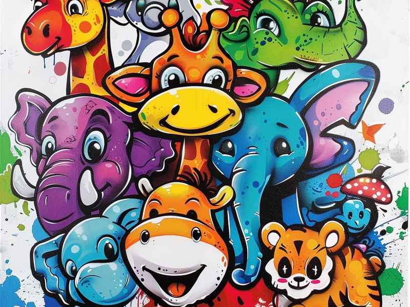 动物儿童画作品大全 动物儿童画作品大全简单