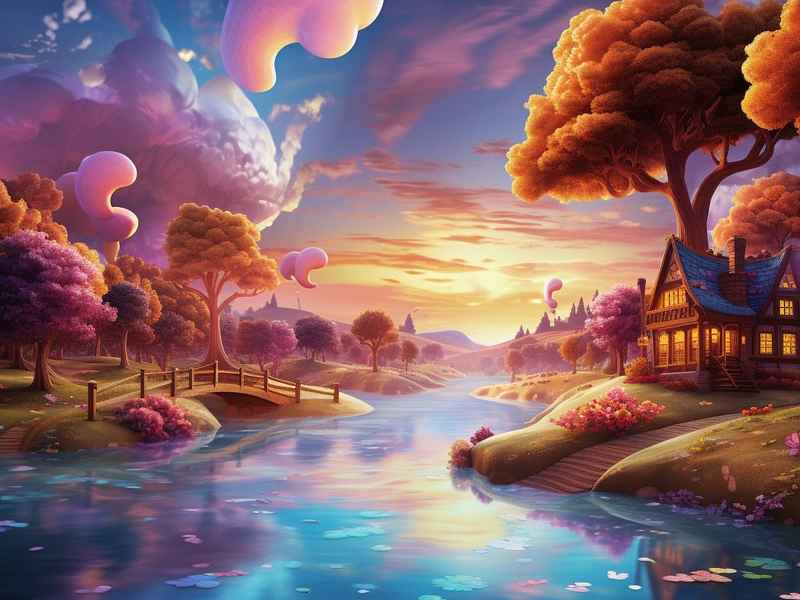 梦幻童话风景图（梦幻童话风景图片）