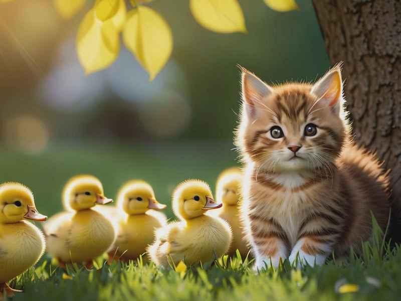 猫和鸭子的童话故事作文 小猫与鸭子的故事作文