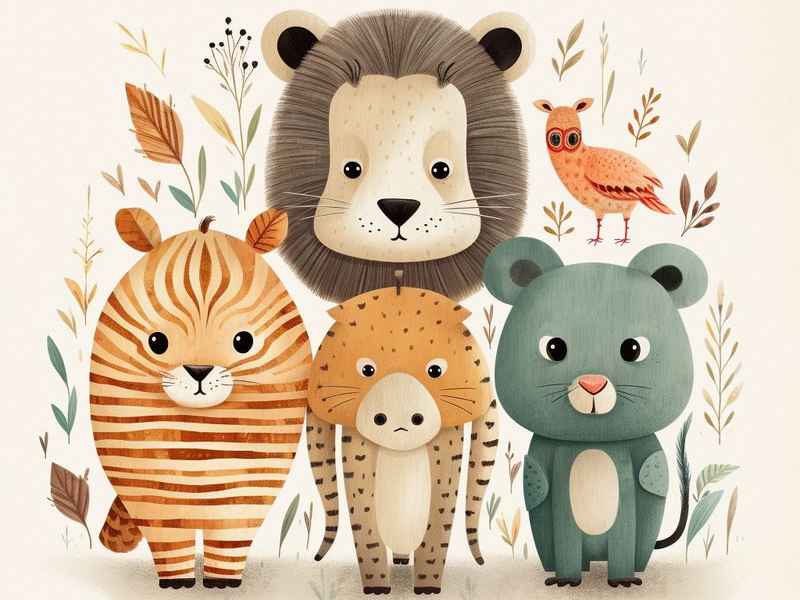 儿童动物插画图片 - 儿童动物插画图片简单