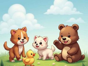 动物故事绘画简单、动物故事绘画简单又漂亮