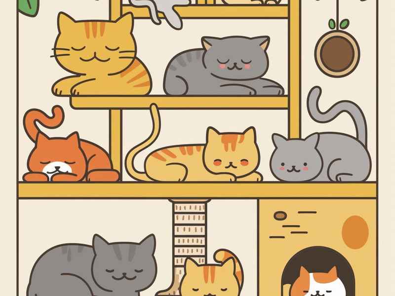 猫屋 简笔画（猫屋简笔画大全）