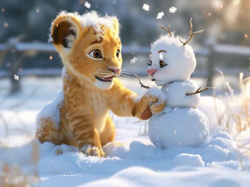 狮子与雪人的童话故事 狮子与雪人的童话故事
