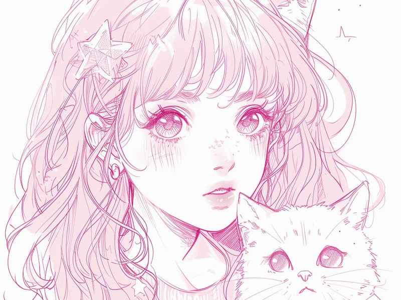 桃粉色动漫简笔画狐狸 少女心爆棚的简笔画 动漫 粉色 桃粉色动漫简笔画狐狸 少女心爆棚的简笔画 动漫 粉色