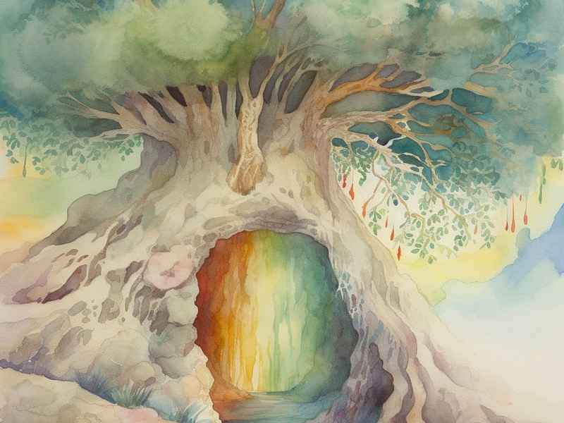 树洞童话绘画素材，树洞童话绘画素材高清