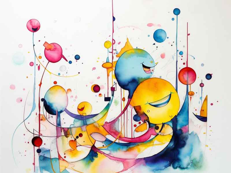 童话故事 小红帽家中插画 - 小红帽的故事插图水彩画