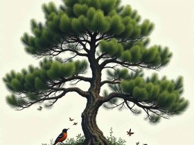 松树和小草的童话故事300字 小草松树梧桐树的童话200字
