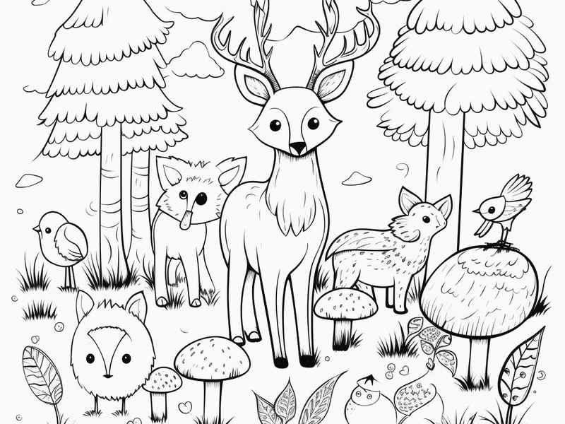 森林小动物简笔画、森林小动物的简笔画