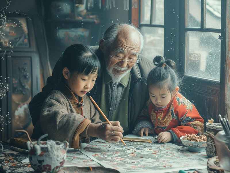 情景画故事、情景故事绘画