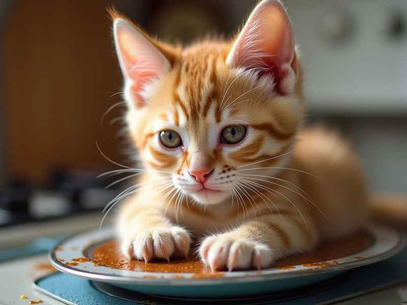 挑食的小猫图画，挑食的小猫图画怎么画