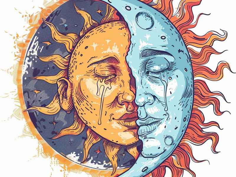 太阳与月亮的柴体拟人图片 - 太阳与月亮的柴体拟人图片怎么画