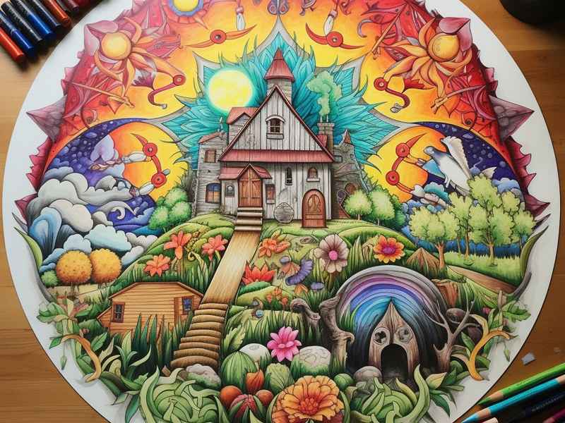 童话故事一彩画，童话彩铅画图片大全