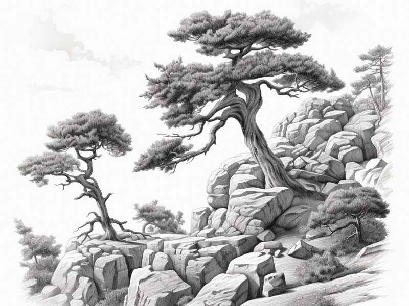 石头和树的简笔画(石头和树的简笔画彩色) 石头和树的简笔画(石头和树的简笔画彩色)