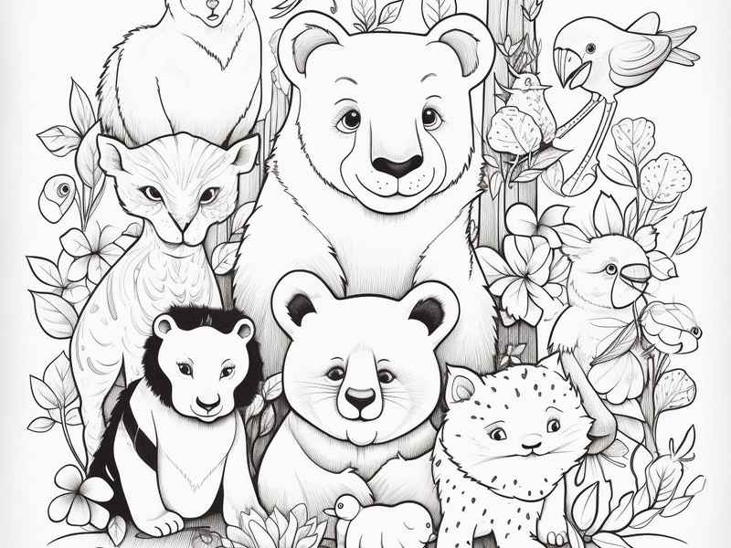 森林小动物简笔画、森林小动物的简笔画