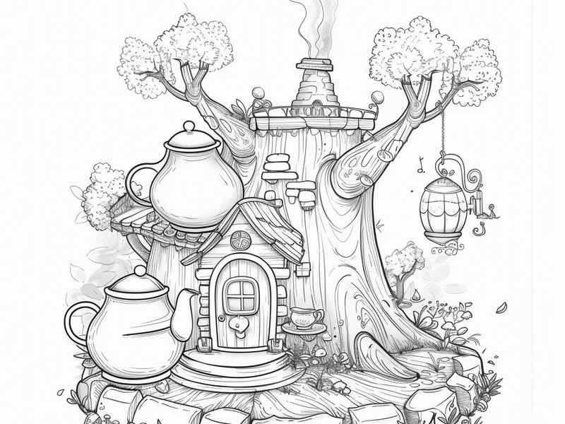 童话插画故事场景（童话场景简笔画）
